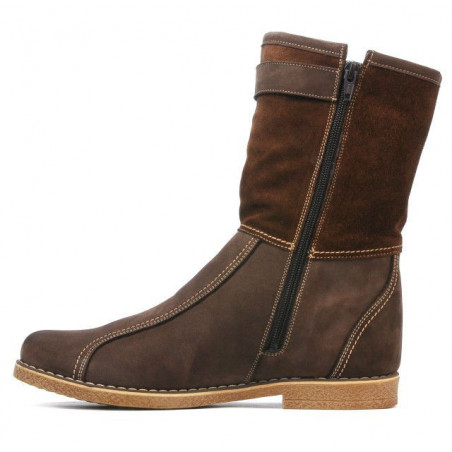Damenstiefel 3249 Bufo Kaffee kombiniert