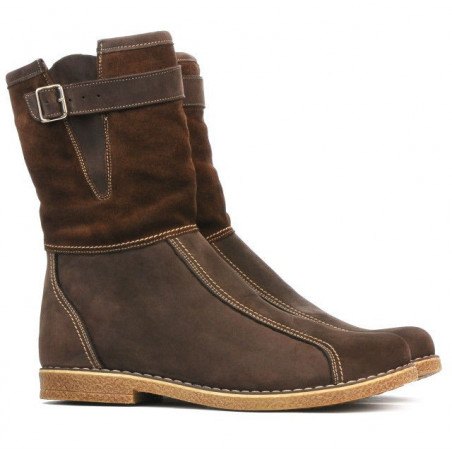 Damenstiefel 3249 Bufo Kaffee kombiniert