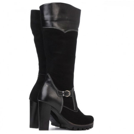 Damenstiefel 1140 schwarz Antilope kombiniert