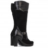 Damenstiefel 1140 schwarz Antilope kombiniert
