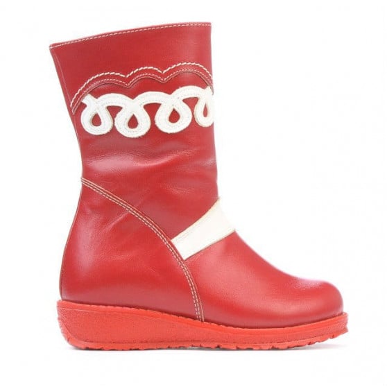 Kleinkinderstiefel 23c rot+weiß Kleinkinderstiefel 23c rot+weiß