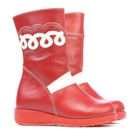 Kleinkinderstiefel 23c rot+weiß