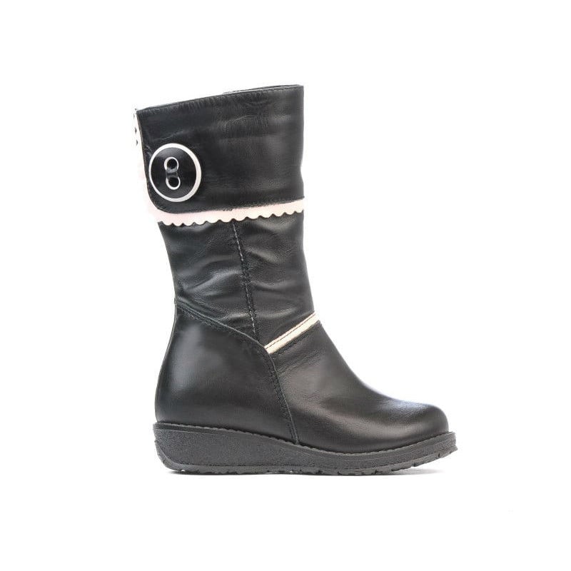 Kleine Kinderstiefel 25c schwarz kombiniert