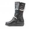 Kleine Kinderstiefel 25c schwarz kombiniert