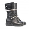 Kleine Kinderstiefel 25c schwarz kombiniert