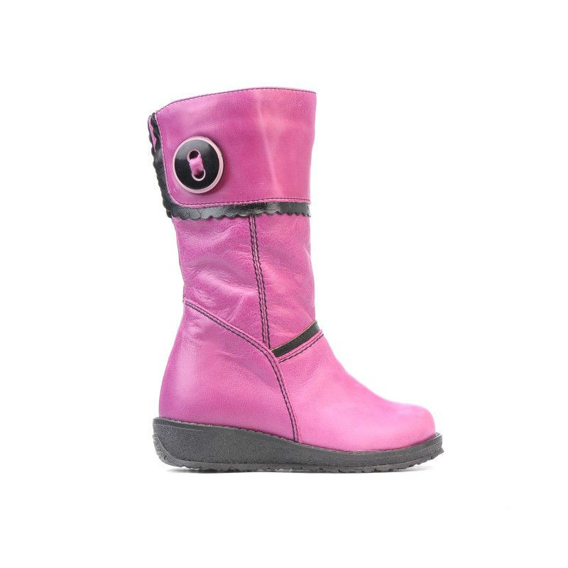 Kleinkindstiefel 25c rosa+schwarz