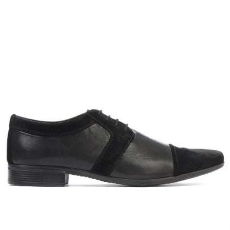 Elegante Herrenschuhe 742 schwarz kombiniert