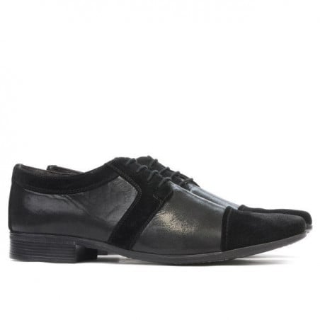 Elegante Herrenschuhe 742 schwarz kombiniert