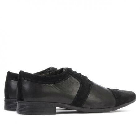 Elegante Herrenschuhe 742 schwarz kombiniert