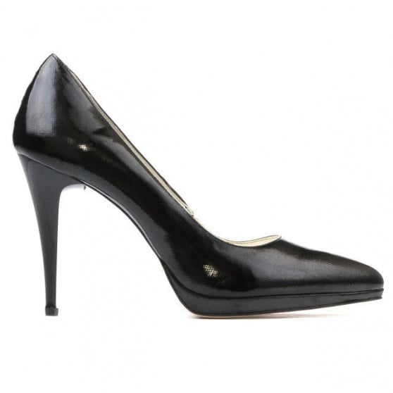 Elegante Damenschuhe 1244 schwarz satin Lackleder Elegante Damenschuhe 1244 schwarz satin Lackleder
