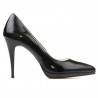 Elegante Damenschuhe 1244 schwarz satin Lackleder