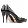 Elegante Damenschuhe 1244 schwarz satin Lackleder