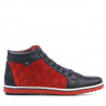 Damenstiefeletten 3283 Indigo+Rot