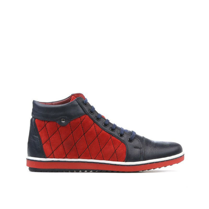 Damenstiefeletten 3283 Indigo+Rot