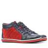 Damenstiefeletten 3283 Indigo+Rot