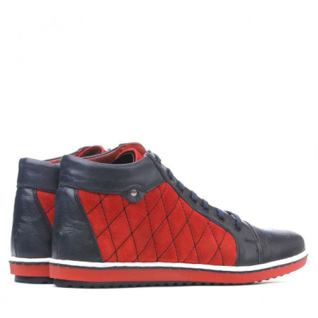Damenstiefeletten 3283 Indigo+Rot