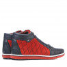 Damenstiefeletten 3283 Indigo+Rot