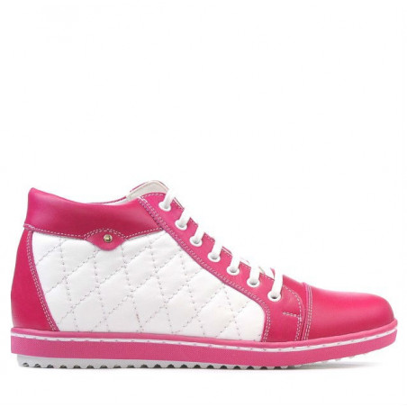 Damenstiefeletten 3283 rosa+weiß
