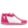Damenstiefeletten 3283 rosa+weiß