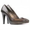 Elegante Damenschuhe 1233 Lack Braun Perlmutt