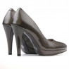 Elegante Damenschuhe 1233 Lack Braun Perlmutt