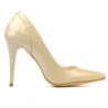 Damen elegante Schuhe 1230 Lack Beige