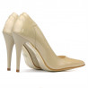 Damen elegante Schuhe 1230 Lack Beige