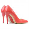 Damen elegante Schuhe 1230 Lack Korallenrot