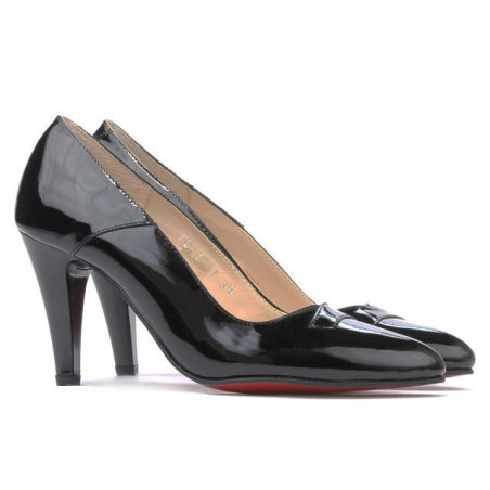 Damen elegante Schuhe 1231 schwarzer Lack
