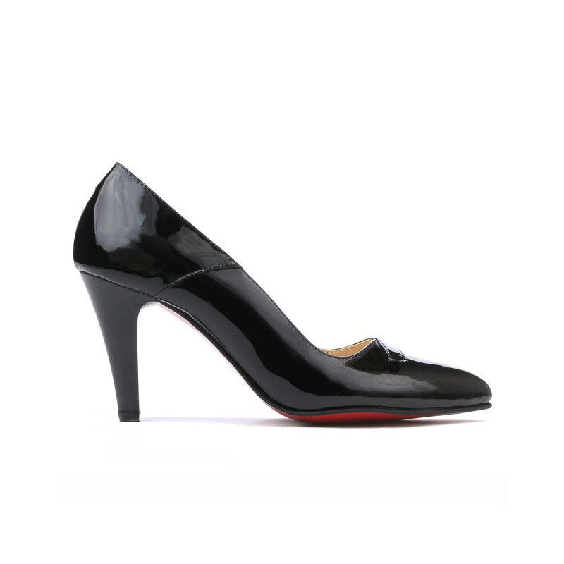 Damen elegante Schuhe 1231 schwarzer Lack
