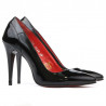 Damen elegante Schuhe 1230 Lack schwarz