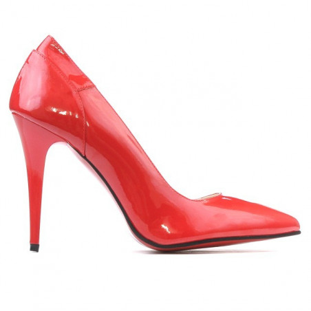 Elegante Damenschuhe 1230 rotes Lackleder