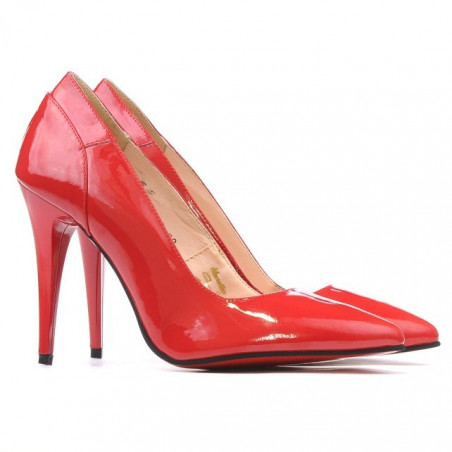 Elegante Damenschuhe 1230 rotes Lackleder