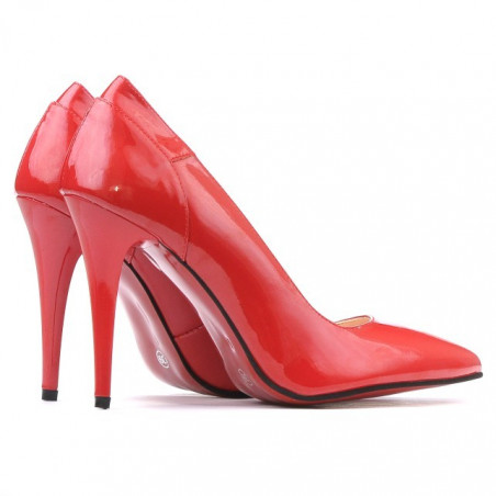 Elegante Damenschuhe 1230 rotes Lackleder