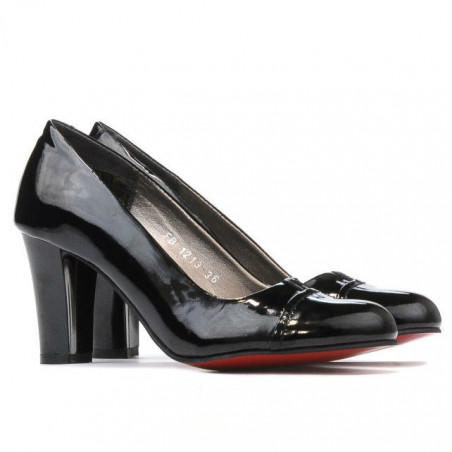 Elegante Damenschuhe 1213 schwarzer Lack