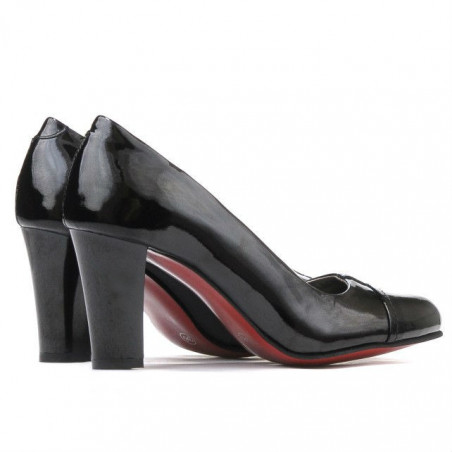 Elegante Damenschuhe 1213 schwarzer Lack