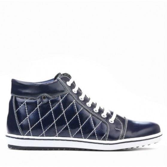Damenstiefeletten 3283 Lack Indigo
