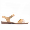 Damensandalen 590 Karamell+Beige