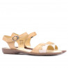 Damensandalen 590 Karamell+Beige