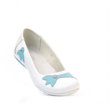 Kinderschuhe 117 weiß+blau