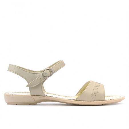 Damensandalen 590 beige+karamell