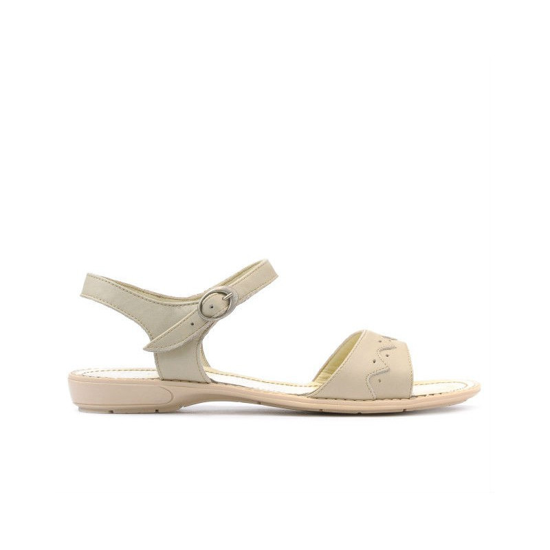 Damensandalen 590 beige+karamell