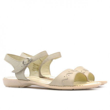 Damensandalen 590 beige+karamell
