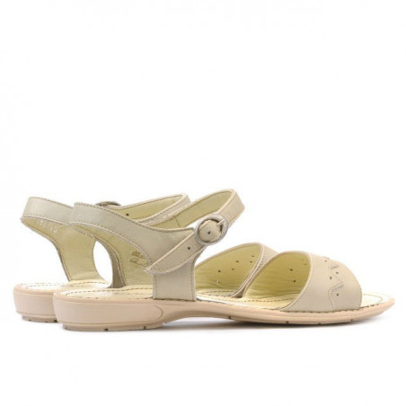 Damensandalen 590 beige+karamell