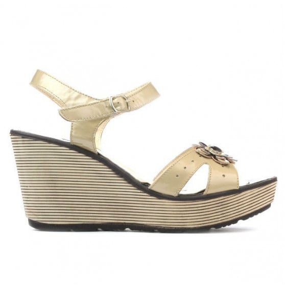 Damen Sandalen 5006 Lack Beige Damen Sandalen 5006 Lack Beige