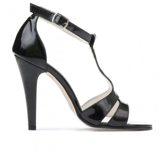 Damen Sandalen 1239-1s schwarzer Lack Damen Sandalen 1239-1s schwarzer Lack