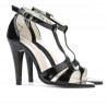 Damen Sandalen 1239-1s schwarzer Lack