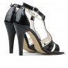 Damen Sandalen 1239-1s schwarzer Lack