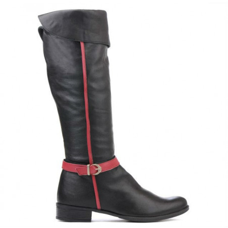 Damenstiefel 3263 schwarz+bordeaux