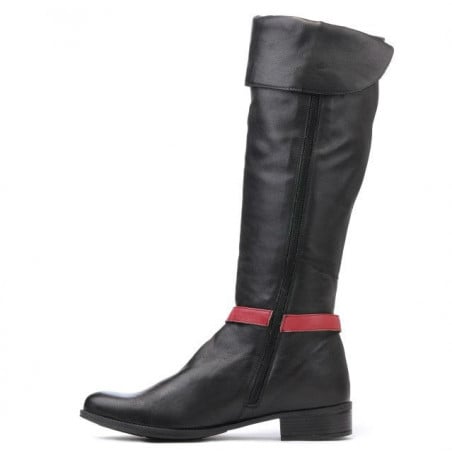 Damenstiefel 3263 schwarz+bordeaux